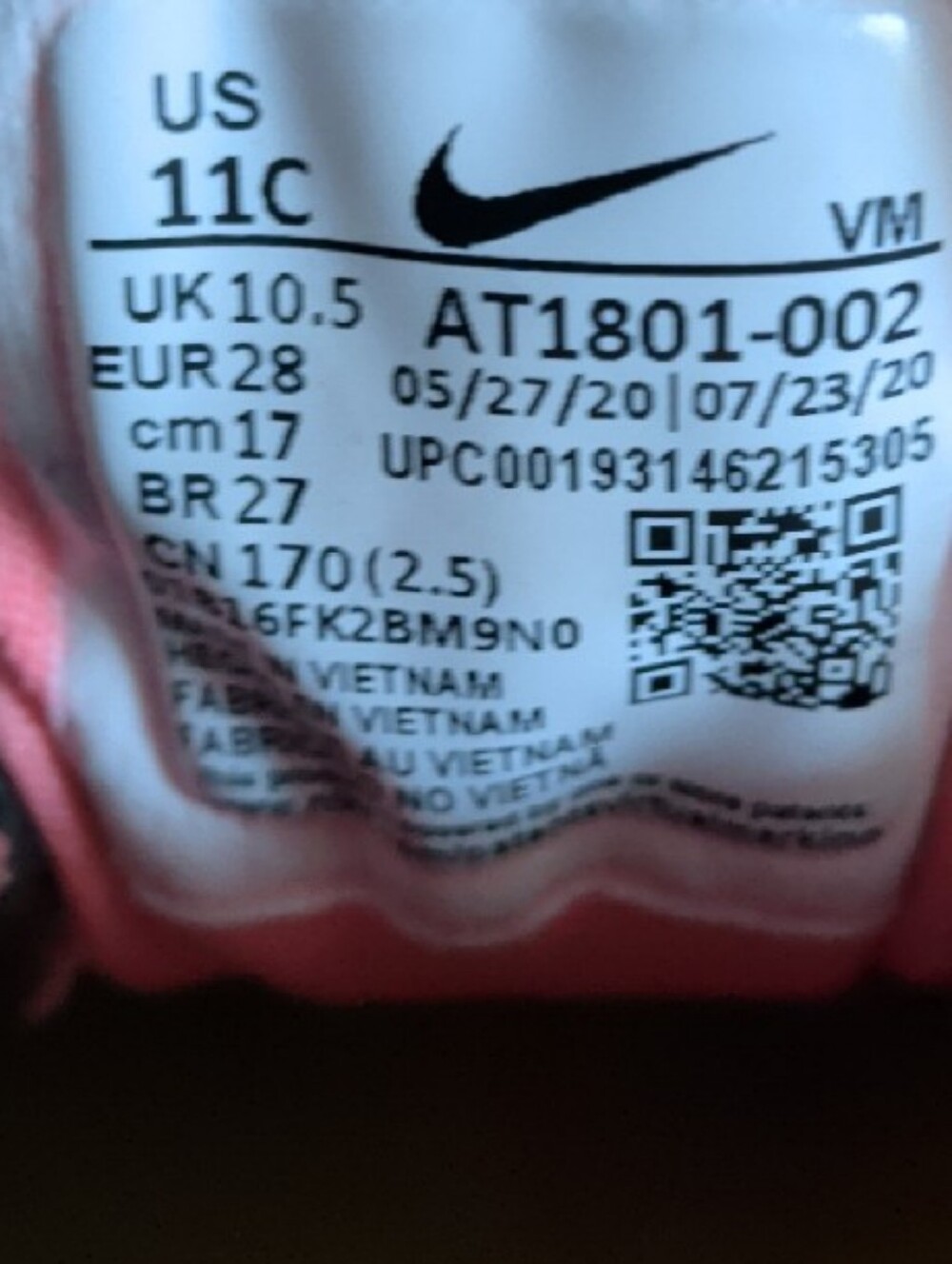 Nike Kids Black and Pink Hook-and-Loop Athletic Sneakers - Picture 2 of 16